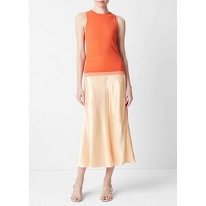 Vince Double Layer Orange Tank Top - Size Small